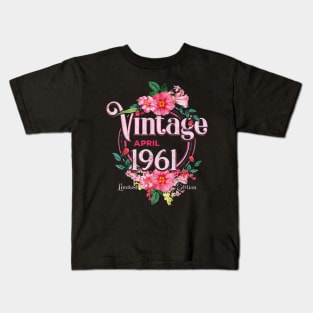 April birthday vintage 1961 Kids T-Shirt